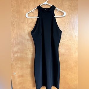LuLus little black dress - size 8 - high neck, open back